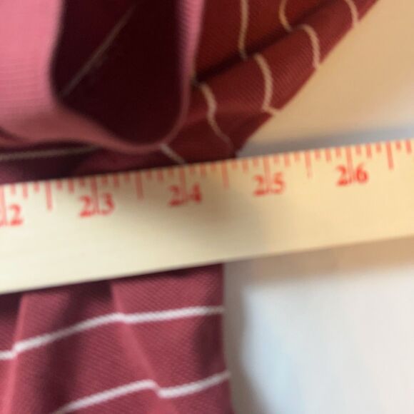 Adidas Polo Shirt Mens XL Red Climalite Striped Short Sleeve Old Hickory Golf - Picture 3 of 9